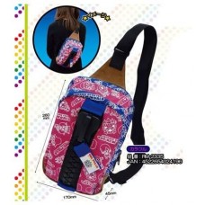 01-02419 One Piece X Panson Works Daybag BIG Zip - Blue  / Pink