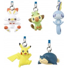 02-87877 Pokemon Sword and Shield  Netsuke Mascot New Adventure Mini Figure Mascot Swing / Strap 200y - One Random